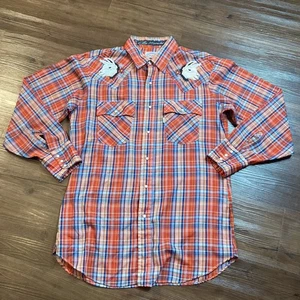 Camisa Ellie Monster Levis Western Para Hombre XL Rodeo Vaquero Perla Cuadros a Presión - Imagen 1 de 17