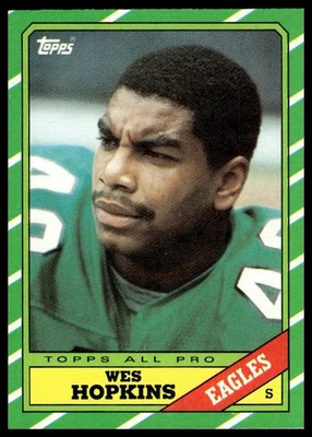 1986 Topps #279 Wes Hopkins Philadelphia Eagles NM+ - Image 1 of 2