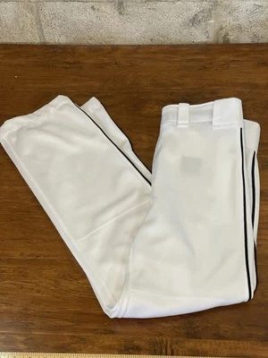 NUEVO Pantalones de Béisbol Mizuno Para Hombres Pequeños Blancos Doble Rodilla Dobladillo Tubería Rendimiento Foto 1 de 4