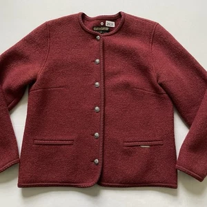 Geiger Pullover Damen 42 rot gekochte Wolle Jacke Austria Strickjacke Landhaus Vintage - Bild 1 von 8