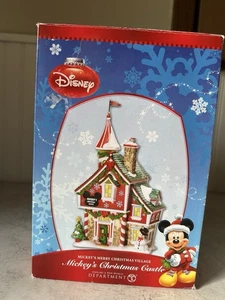 Dept 56 Mickey's Christmas Castle 2010 Disney Merry Christmas Village EUC w Flag - Picture 1 of 11
