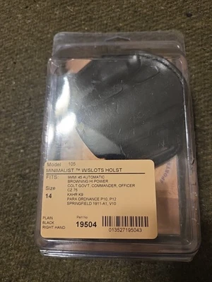 Минималистская кобура Bianchi 19504 размер 14 модель 105 см. фотографии для крепления под правую руку - Изображение 1 из 4