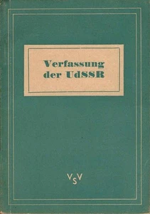 Die Verfassung der Union der Sozialistischen Sowjet-Republiken (UdSSR). Das Grun - Bild 1 von 1