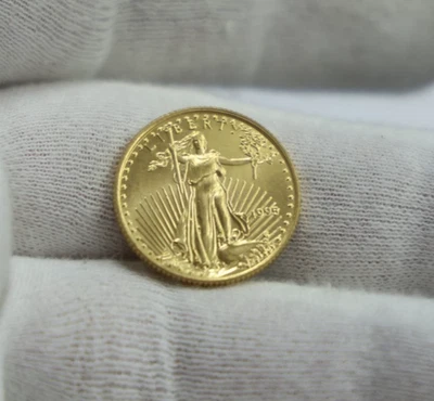 1995 US Gold Eagle $10 1/4 oz. Gem  Unc Better Date.. - Image 1 of 2