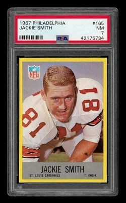 1967 Philadelphia Set-Break #165 Jackie Smith PSA 7 NM - Image 1 of 3