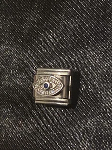 New Silver Blue Evil Eye 👁️ Italian Charm Fits 9mm Classic Nomination Bracelet - Picture 1 of 2