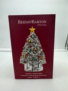 NIB Reed & Barton Topiary Tree Revolving Musical Christmas Decor  - Picture 1 of 7