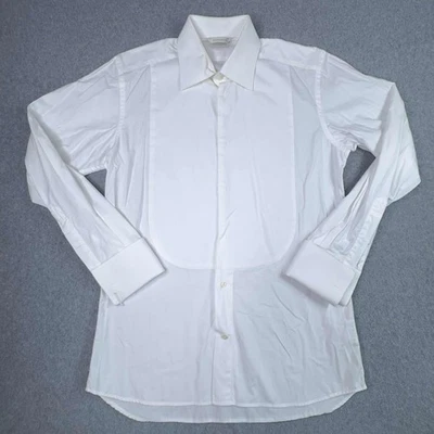 Suitsupply Tuxedo Shirt 15 3/4 40 White Bib Front French Cuff Egyptian Cotton - Image 1 of 4