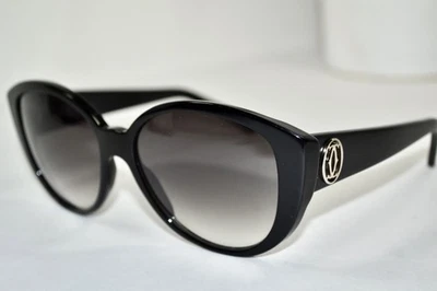 Used Cartier France Gloss/Black Gray/Gradient Cat Eye Womens Sunglasses - Image 1 of 4