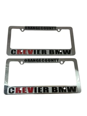 Crevier BMW Orange County CA Dealership license plate frames Lot of 2 Metal - Image 1 of 4