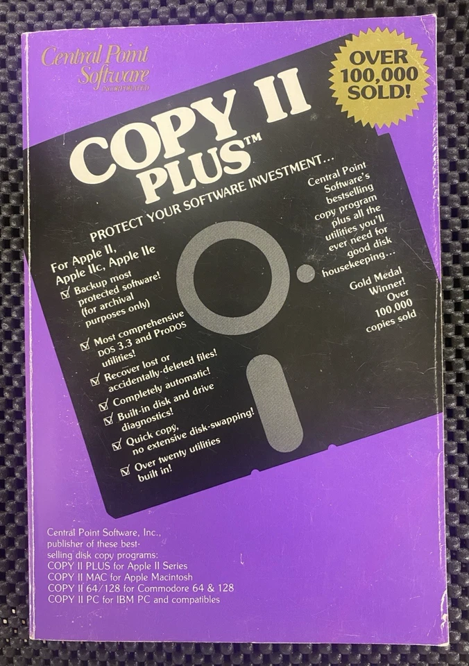 VINTAGE | COPY II PLUS v6.0 USERS MANUAL (Apple IIc, Apple IIe, Apple IIGS) - Image 1 of 3