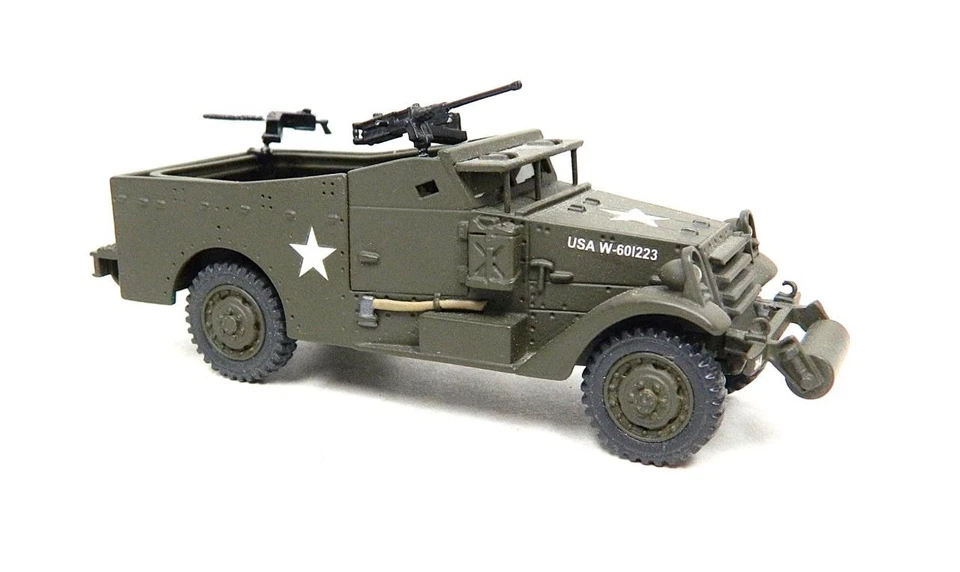 MV Modelos 1/48 Die Cast Segunda Guerra Mundial Ejército de EE. UU. M3A1 Coche Scout Blanco, NS-70 Foto 1 de 1