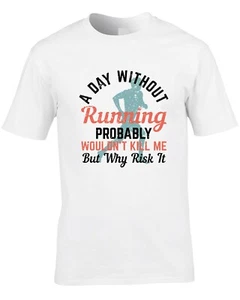 Camiseta blanca divertida para correr para hombre regalo deporte maratón larga distancia sprinter genial - Imagen 1 de 5