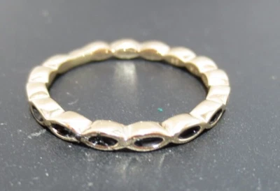 .585 14K YG AUTHENTIC PANDORA ALE 56 GOLD BAND RING SZ 8.75 2.75 grams (A20824) - Image 1 of 4