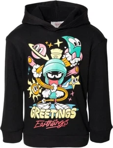 Looney Tunes Warner Bros Marvin the Martian Fleece Pullover Hoodie Kids 7/8, New - Picture 1 of 4