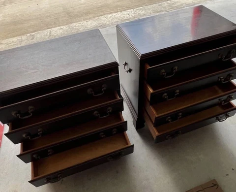Ethan Allen, 2 Vintage GEORGIAN COURT,4 Drawer Nightstands, Chest #11-3005 *read Cover