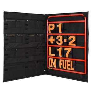 BG Racing Standard Rojo Aluminio Pit Board Kit - Números y Bolsa Naranja - Imagen 1 de 2