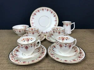 15 PIECE X ANTIQUE 1920s STANLEY ENGLISH BONE CHINA TEA SET WITH ROSES - Picture 1 of 12