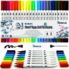 Dual Tip Brush Pens Adult Colouring Pens Felt Tips Watercolor Brush Art Marker,