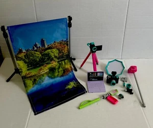 My Life As Vlogger 20 Pieces Gray Teal Accessories Play Set for 18" Doll - Picture 1 of 6