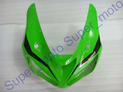 Carenado de nariz delantero de plástico apto para KAWASAKI NINJA ZX6R 2005 2006 verde negro 2 Foto 1 de 2