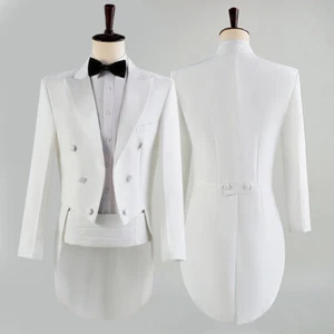 Abito da sposa formale uomo cappotto smoking blazer festa performance costume giacca - Foto 1 di 14