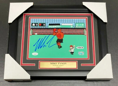IRON MIKE TYSON AUTHENTIC SIGNED AUTOGRAPHED 8X10 PHOTO FRAMED PUNCH-OUT JSA COA - Image 1 of 2