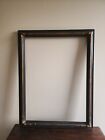 Antique Victorian Black Gold Wide Wood Carved Picture Frame Art Gallery 