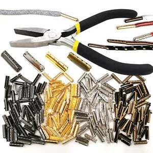 Daily Treasures 200Pcs Shoelace Tip Heads 4 Holes Metal Shoelace Repair Aglet... - Picture 1 of 7