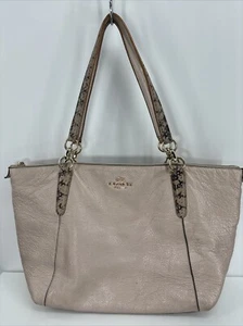 Bolso de Mano Coach Brillante Metallic Rosa Guijarro Cuero - Imagen 1 de 13