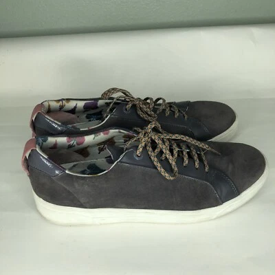 Ted Baker London Shoes Sneakers Women Size 10 Gray Suede Upper — 第 1/4 张图片