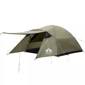 Tenda da campeggio gatto notte campeggio escursionismo impermeabile esterno per 2-3 persone - Foto 1 di 10