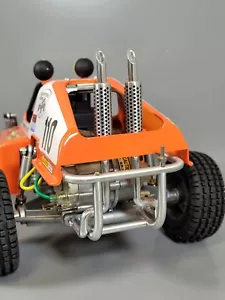 New Aluminum Rear Bumper + Exhaust Pipe Tamiya RC 1/10 Sand Scorcher Champ Buggy - Picture 1 of 10