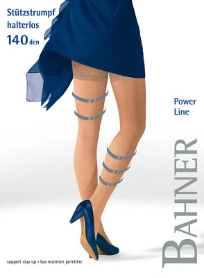 Bahner halterlose Stützstrümpfe 140den, Starke Stützkraft, div. Fb.+Gr. 203 - Bild 1 von 3