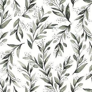 Livebor Green Leaf Peel and Stick Wallpaper Olive Leaf Contact Paper 17.7inch x  - Picture 1 of 8
