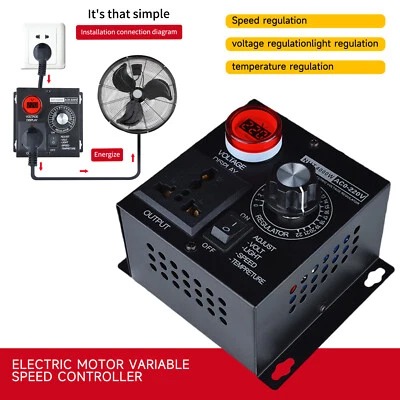 Electric Motor Variable Speed Controller 120V~220V 15A Motor Speed 4000W AC  - Image 1 of 4