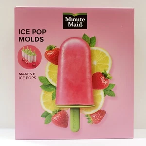 Minute Maid Ice Pop Molds Tray Make 6 Pops RED Tray With Green Handle Plastic - Picture 1 of 2