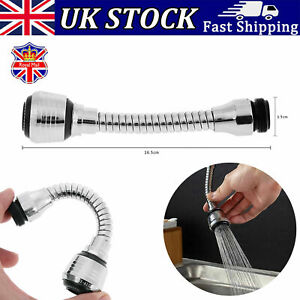 360° Swivel Hose Water Tap Sink Faucet Filter Extension Nozzle Sprayer UK STOCK