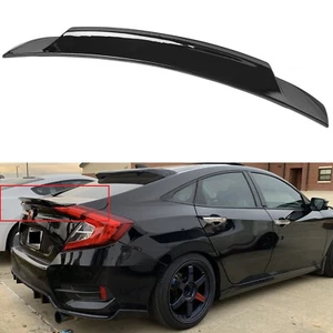 For 16 17 18 19 20 21 Honda Civic Sedan Duckbill Trunk Wing Spoiler GLOSS BLACK - Picture 1 of 10