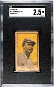 1920 W516-1 Hand Cut Strip Card #15 Dick Rudolph Boston SGC 2.5 Good+ - Picture 1 of 2