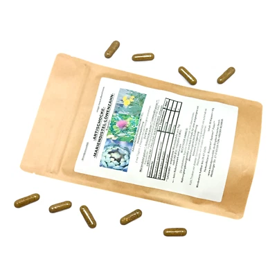 EIGENHERSTELLUNG 540 x 500mg MARIENDISTEL + ARTISCHOCKE + LÖWENZAHN Pulver Kapseln VEGETARISCH