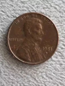 1981 D Lincoln Penny - Picture 1 of 2