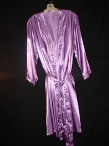 Vintage lila Nachthemd und Morgenmantel Peignoir Set Kleid/ Morgenmantel Gr. L oder XL - Bild 1 von 6
