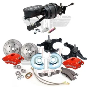 Kit de freno de disco de pinza de madera C10 1967-1972 2,5" Black Out Booster 5 tacos - Imagen 1 de 8