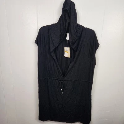 Vestido Dotti Negro Arrugado Con Capucha Talla Grande 3X Cordón Nuevo con Etiquetas Foto 1 de 4