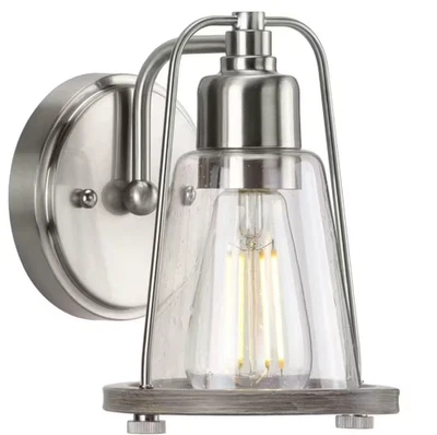 Progress Lighting P300295 Conway 8" Tall Bathroom Sconce - Nickel - Image 1 of 4