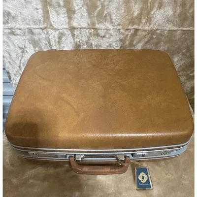 Maleta rígida vintage Samsonite perfil de equipaje madera de especias caja original sin llave Foto 1 de 4