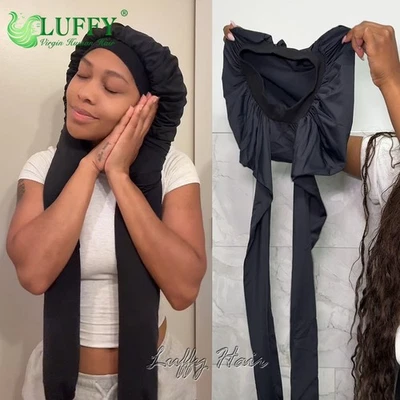 Gorros transpirables para mujeres durmientes con banda de corbata, gorra para dormir para trenzas rizadas Foto 1 de 4