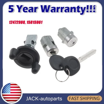 FOR 1998-2005 SONORA YUKON SONOMA JIMMY 2 DOOR LOCK & IGNITION SWITCH W/ 2KEYS - Image 1 of 4