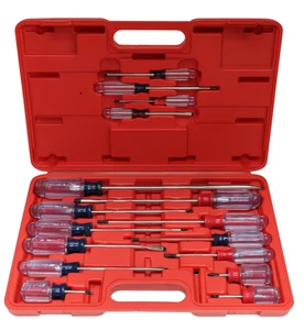 T&E Tools A78016 16pc Master Screwdriver Set Acetate Handle CR-MO Steel Made USA - Picture 1 of 1